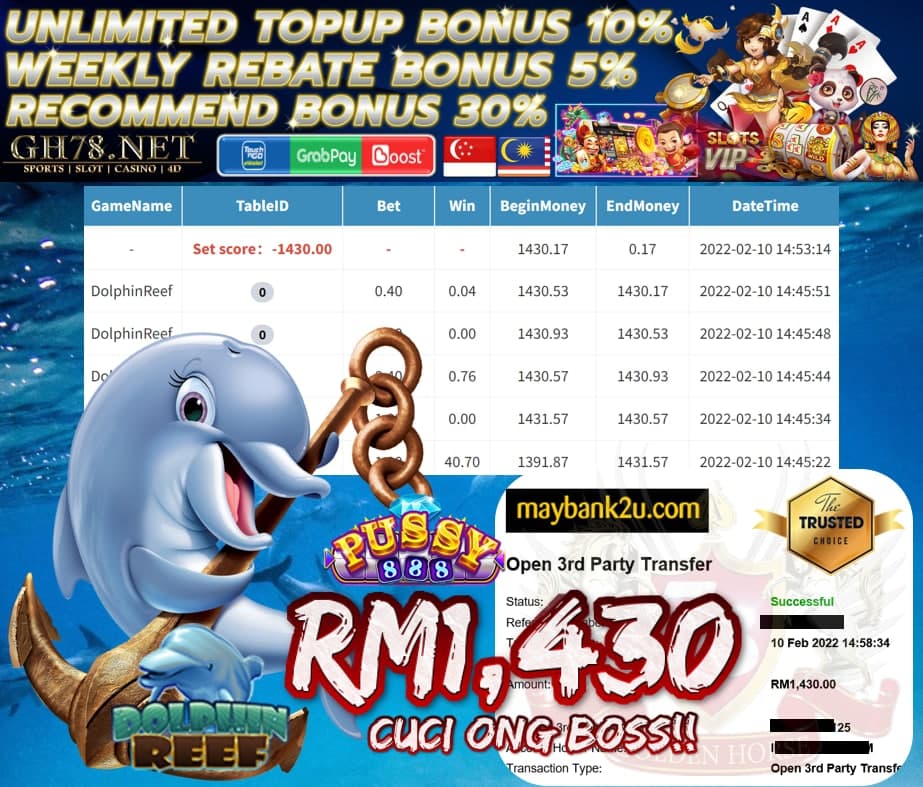 PUSSY888 '' DOLPHIN REEF '' CUCI RM 1,430 ♥