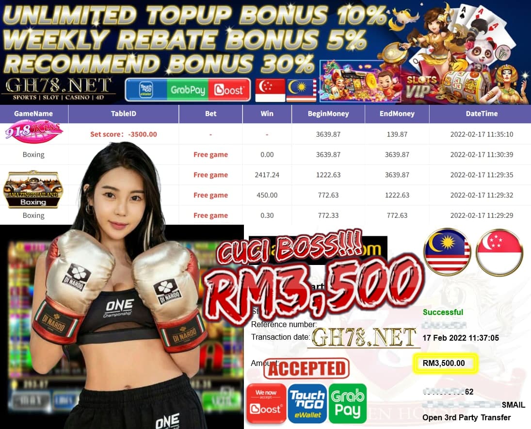 918KISS '' BOXING '' CUCI RM 3,500 ♥